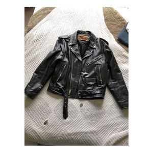 vintage eagle leather motorcycle jacket